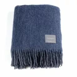 Stackelbergs Mohair Decke Gerollte Franse 130x170 Cm, Tide & Marin Melange