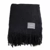 Stackelbergs Mohair Decke Gerollte Franse 130x170 Cm, Midnight Black -Home-Verkäufe 2023 stackelbergs mohair decke gerollte franse 130x70 cm 5